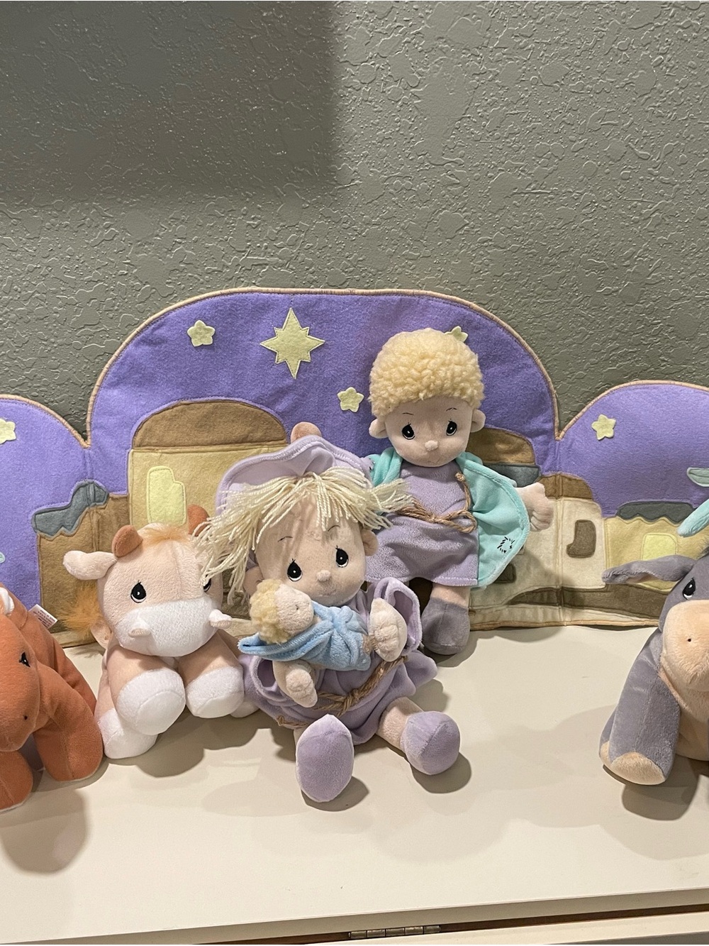 Vintage 1999 Precious Moments Plush Nativity- Full Set